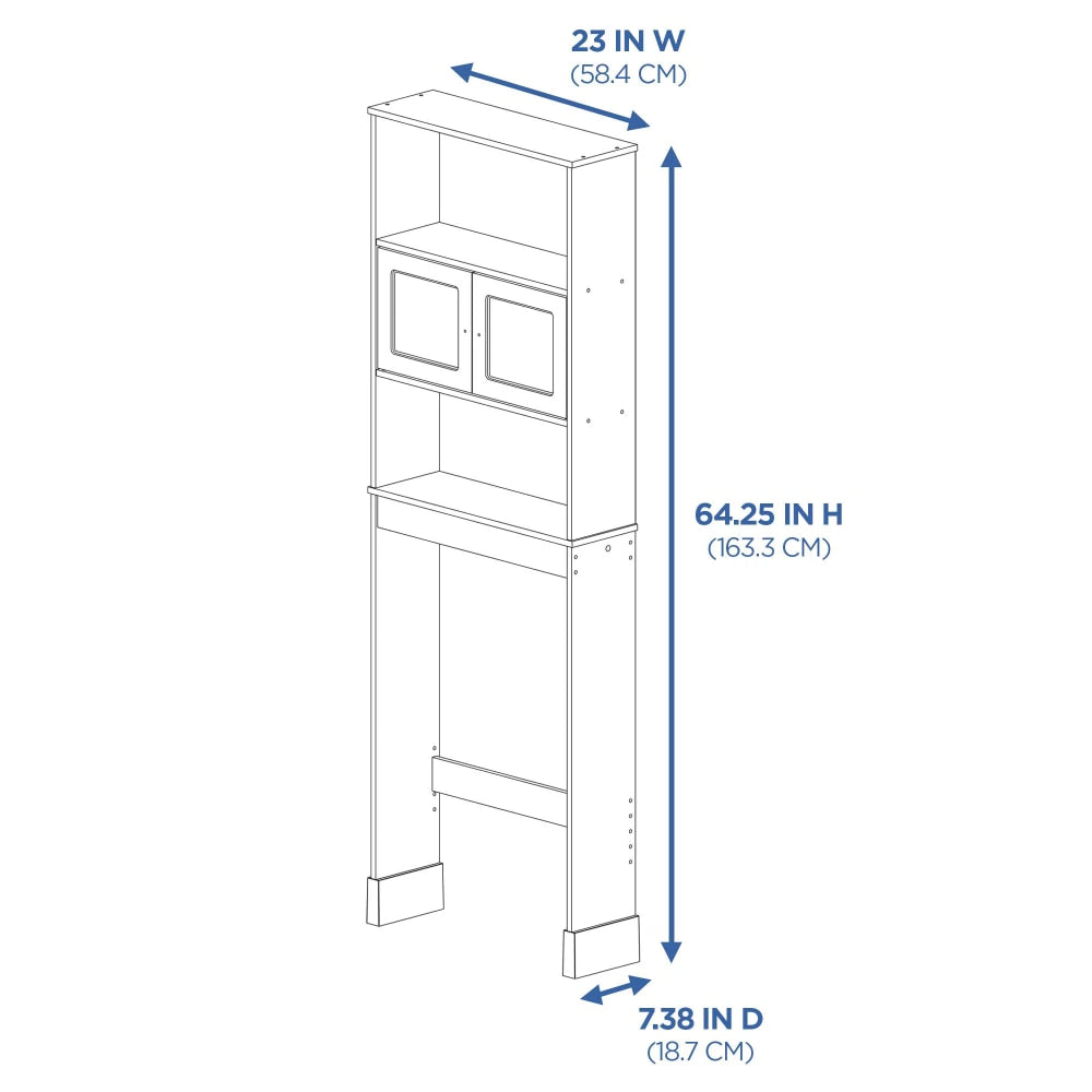 3 Shelves Over the Toilet Cabinet