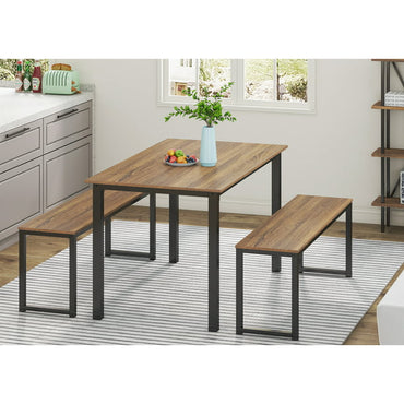 2 Benches 1 Table Dining Set