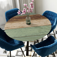 Vintage Wood Texture Round Table