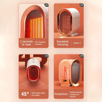 Portable 1200W Electric Fan Heater - Rapid Heating for Home and Office