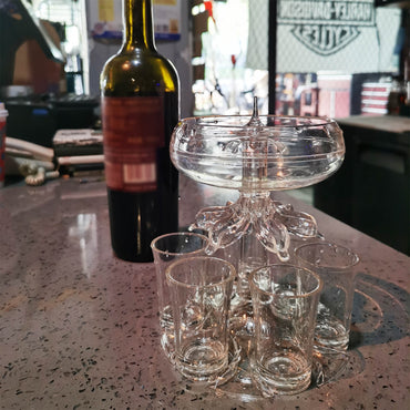 6 Shot Glass Dispenser and Holder Wine