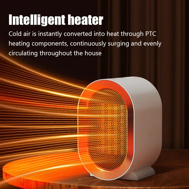 Portable 1200W Electric Fan Heater - Rapid Heating for Home and Office