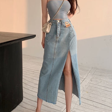 Streamgirl Maxi Denim Skirt