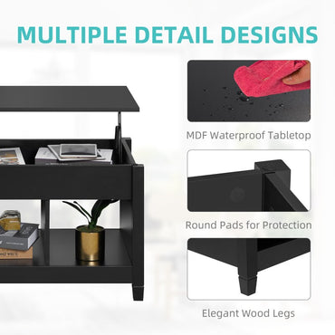 Living Room Table With Hidden Storage Compartment