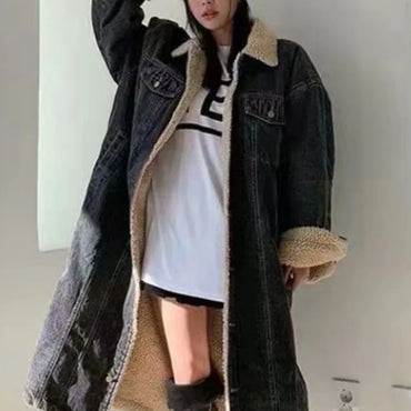 Padded Winter Warm Loose Denim Coat