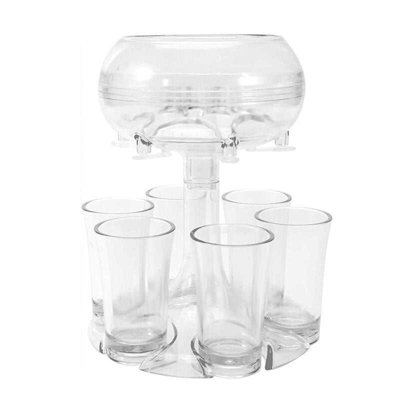 6 Shot Glasses Quick Filling Dispenser