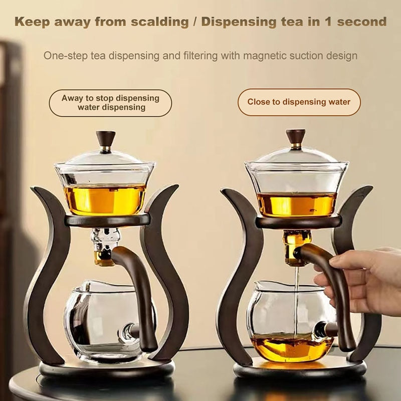 Heat-Resistant Magnetic Glass Tea Set