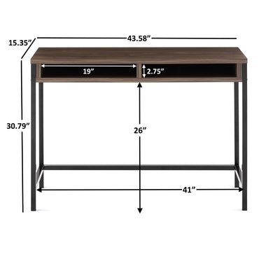 Walnut Adjustable Computer Desk