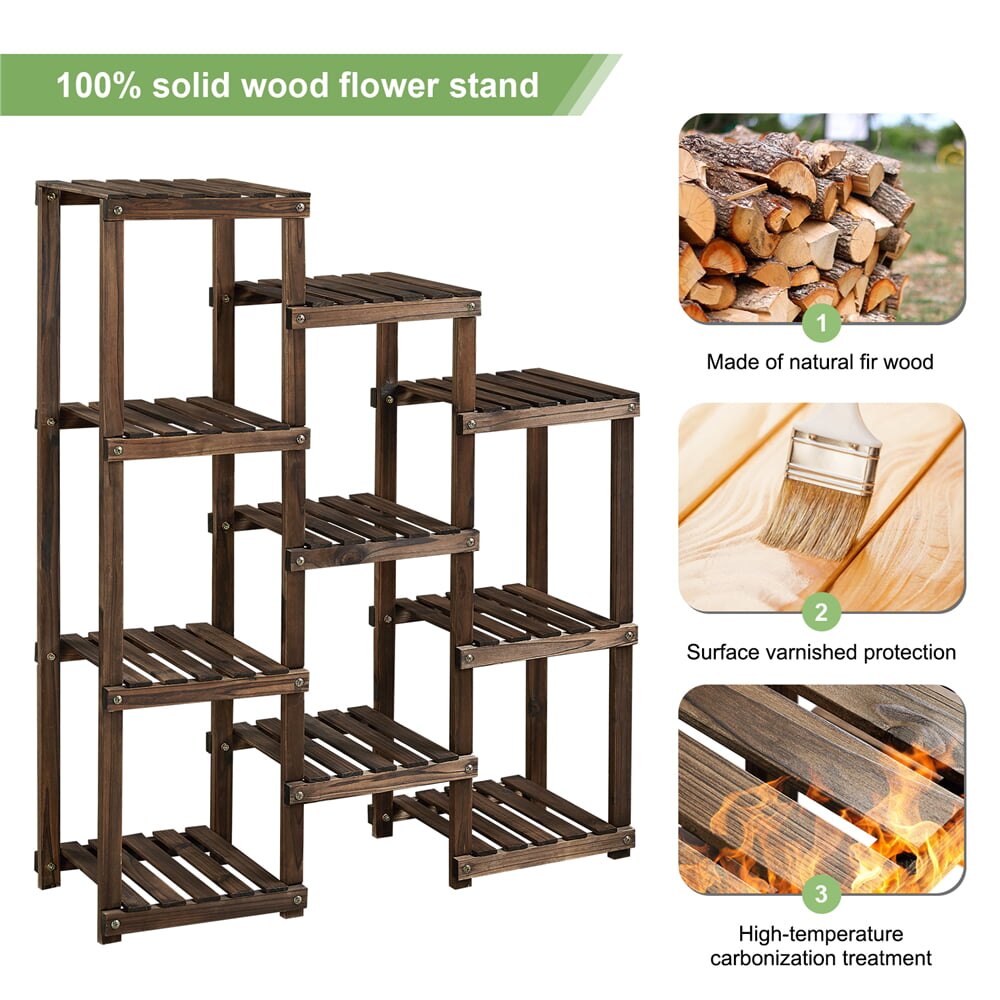 7-Tier Brown Fir Flower Stand