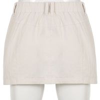Vintage Streetwear Mini Skirt with Pockets
