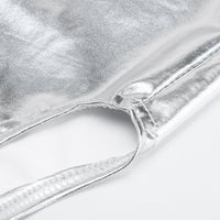 High Waist Bright Leather Fashion Skirt