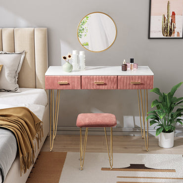 Modern Dressing Table with Stool