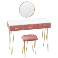 Modern Dressing Table with Stool