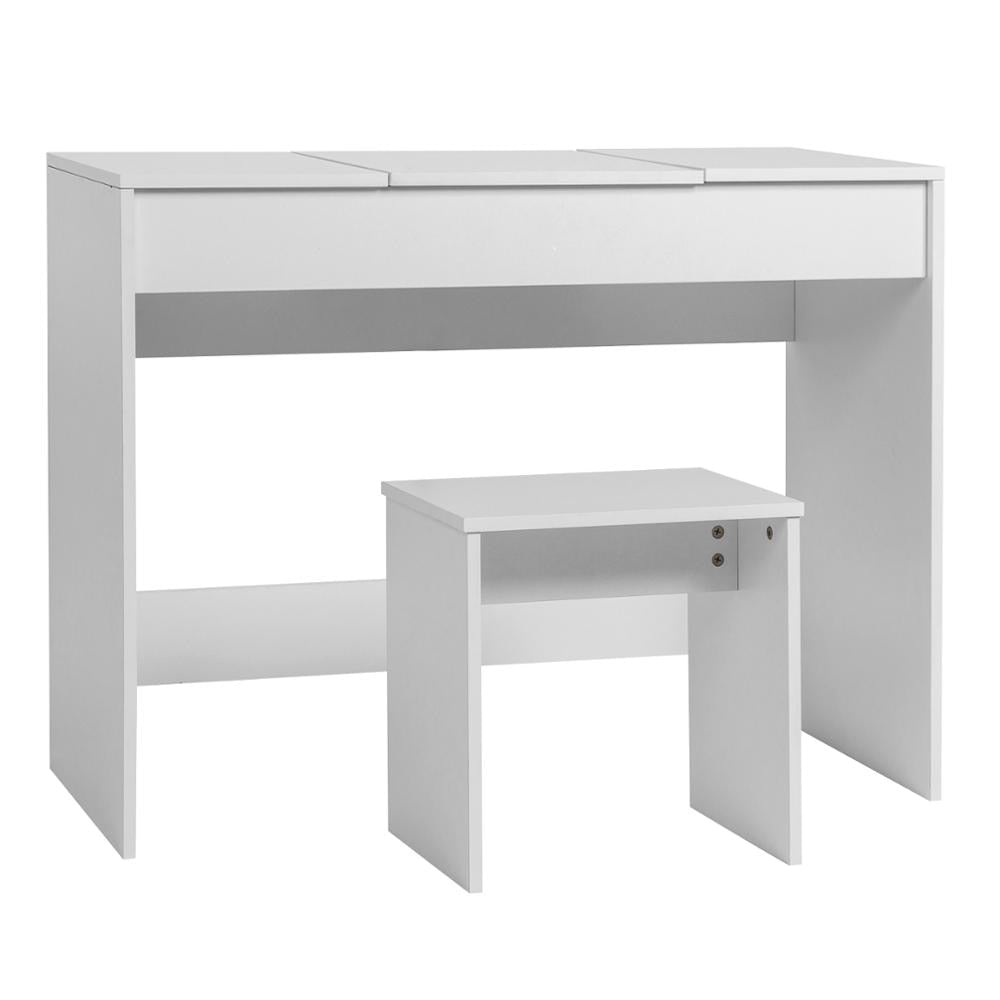 White Dressing Table with Stool