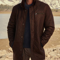 Quilted Fur Coat Long Fur Button Coat Jacket