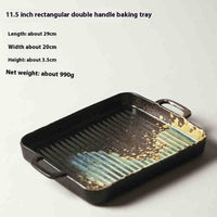 Household Baking Tray Binaural Porcelain Dinner Plate