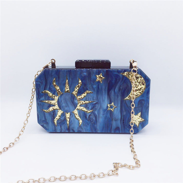 Fashion Star And Moon Octagonal Dinner Party Dress Bag