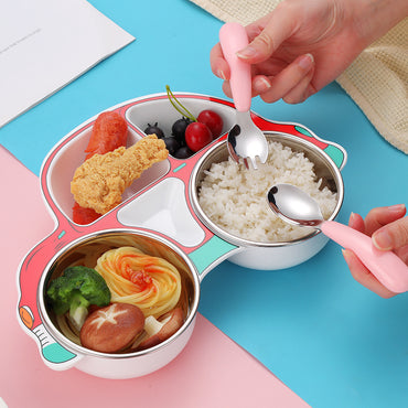 Car Cartoon Children's Dinner Plate Compartment