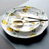 Ins Irregular Lemon Plate Ceramic Dinner
