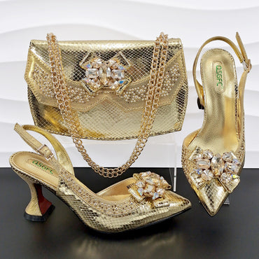 9cm Pointed High Heels Hand Holding Dinner Bag Suit