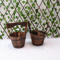 Horticultural Carbonization Anti-corrosion Wooden Succulent Flower Pots