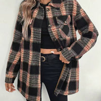 Women's Casual Plaid Composite Plush Warm Jacket