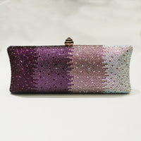 Gradient Rhinestone Women's Dinner Clutch Shoulder Bag