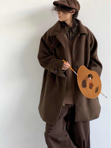 Mid-length Woolen Coat Men's Woolen Coat