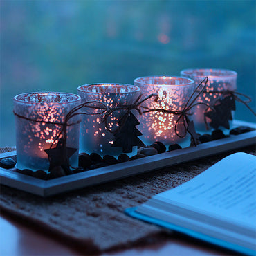 Retro Romantic Glass Candle Light Dinner Props