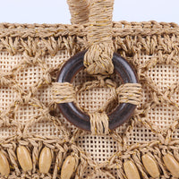 Handwoven Straw Ladies Dinner Bag Beach Leisure