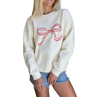 Sweet Fashion Bowknot Sweater For Women