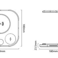 New Three-in-one Wireless Magnetic Charger 15W Fast Charging Desk Lamp Suitable