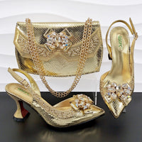 9cm Pointed High Heels Hand Holding Dinner Bag Suit