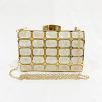 Stone Pattern Acrylic Dinner Bag For Women's Party