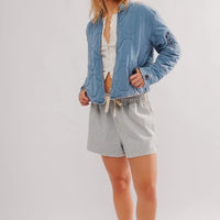 Women's Casual Quilted Cotton Jacket Loose Stand Collar Coat