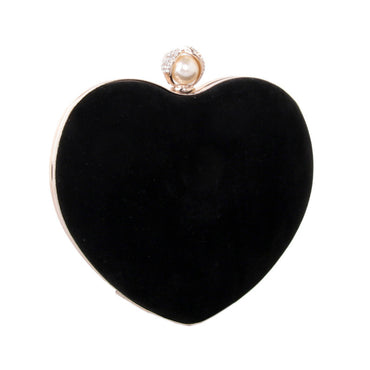 Heart-shaped Dinner Bag With Diamond Pearls