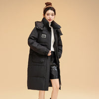 Mid-length Hooded Korean Style Fashion Cotton-padded Jacket