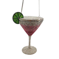 Cocktail Goblet Diamond Dinner Hand Bag