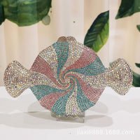 Diamond-studded Candy Design Rhinestone Chain Female Bag