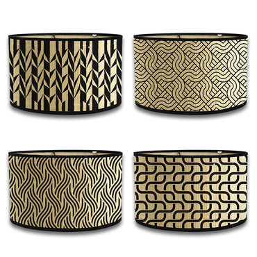 Lamp Holder Barrel-type Bamboo Products Printing Hood