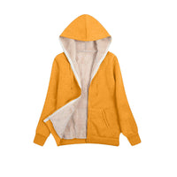 Fleece-lined Thickened Hooded Plush Women's Coat
