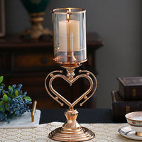 Dinner European Luxury Glass Candle Holder Ornament