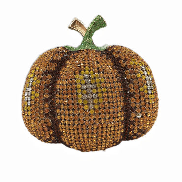 Pumpkin Diamond Inlaid Dinner Bag Makeup Handbag