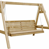 Garden Swing Bench Impregnated Pinewood 205x150x157 cm