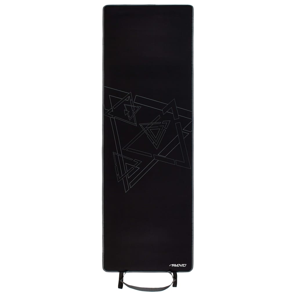 Avento Neoprene Fitness Mat with Print Black and Grey