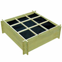 Garden Raised Vegetable Bed Impregnated Pinewood 120x120x40 cm
