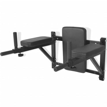 Wallmounted Fitness Dip Station Black