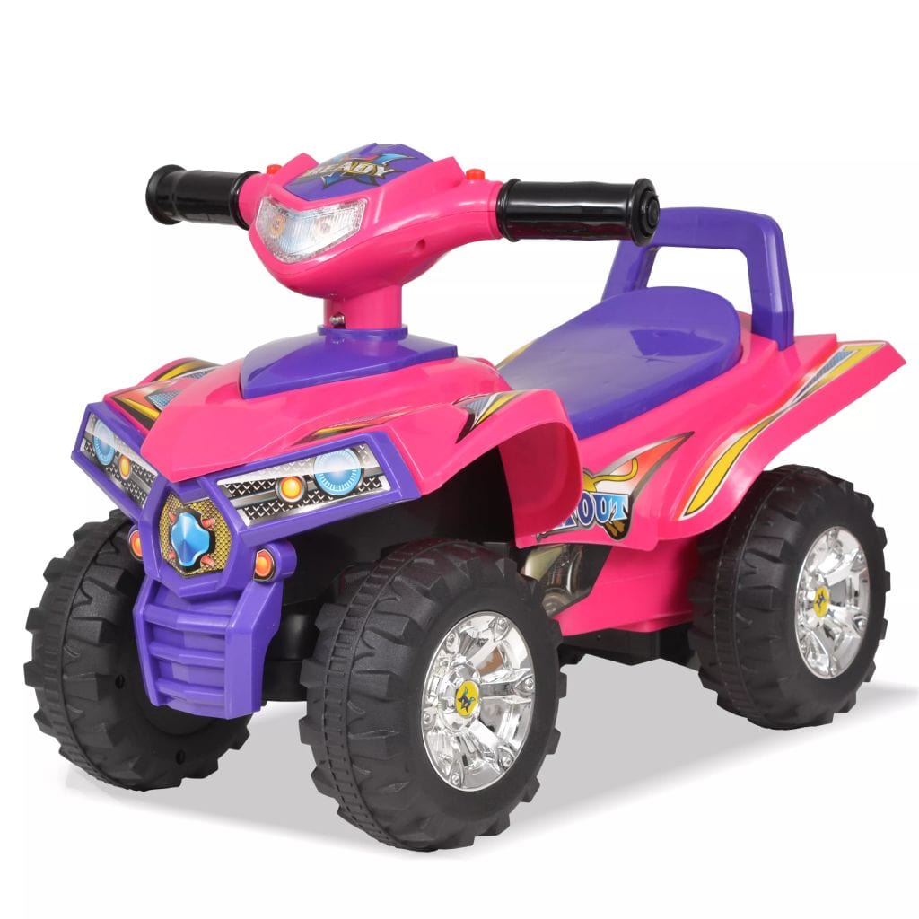 Children's Rideon ATV with Sound and Light Pink and Purple