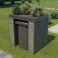 Gabion Wall for Garbage Bin Galvanised Steel 110x100x130 cm