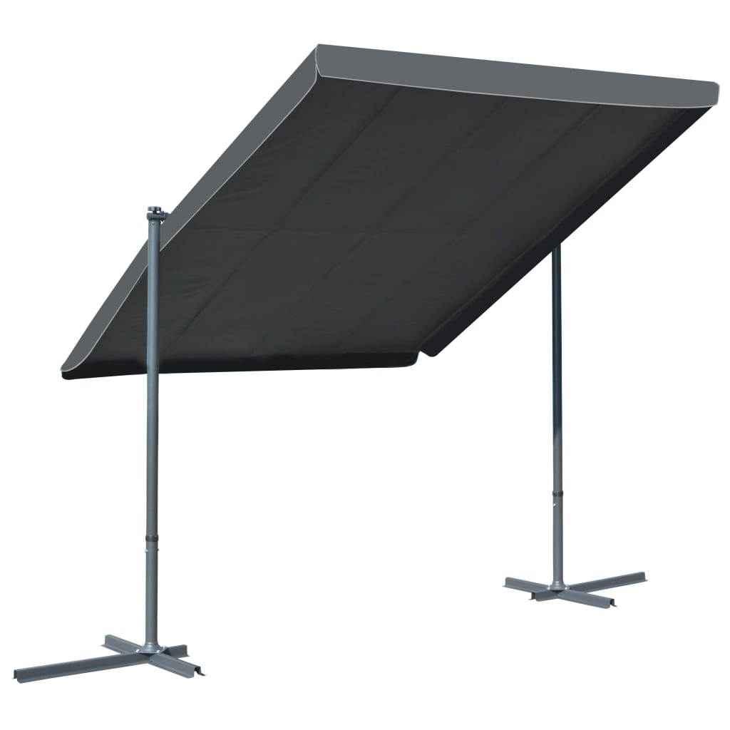 Gazebo with Tiltable Retractable Roof 350x 253 x196 cm Anthracite